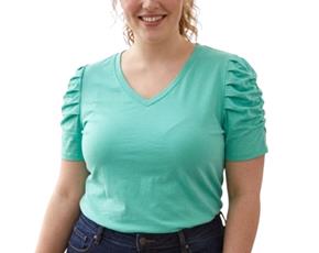 Blusa ad extrag manga curt