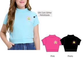 Blusa juv manga curta