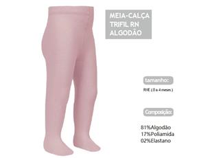 Meia-calça Trifil Recém-nascido Algodão Rosa