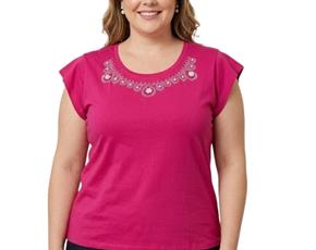 Blusa ad extrag manga curt