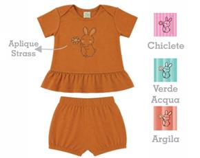 Conjunto fem manga curta