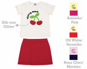 Conjunto juv manga curta