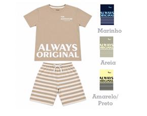 Conjunto juv manga curta