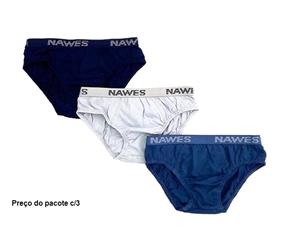 Cueca Nawes Inf Alg Elástico Pers (c/3)