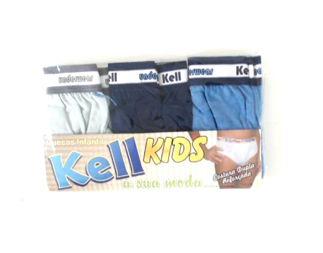 Cueca Kellkids Inf Alg C/elático Pers (c/3)