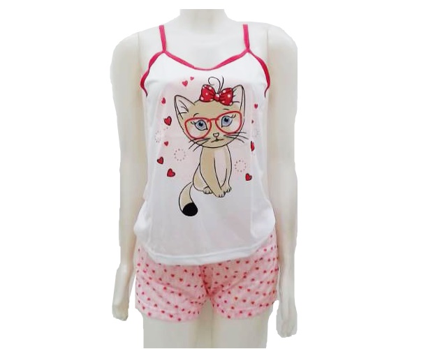 Pijama Jucatel Ad Fem Alça Malha Pv Short