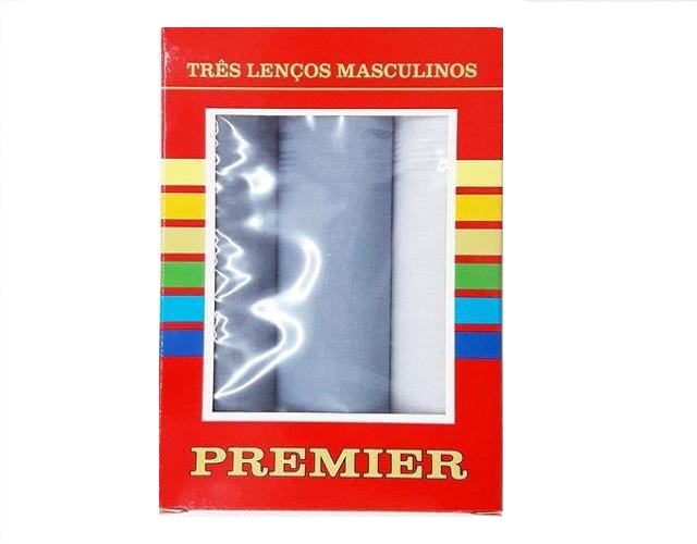 Lenço Premier Masc Alg 32x32cm Vermelho (cx C/3)