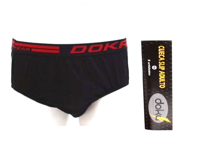 Cueca Doka Adulto Extra Grande Algodão (c/3)