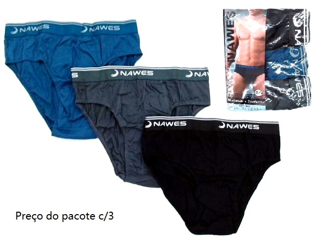 Cueca Nawes Ad Alg Elástico Pers (c/3)