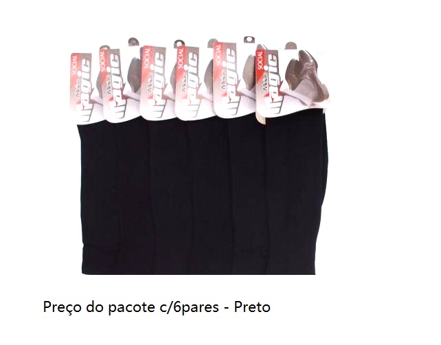 Meia Magic Ad Masc Social Poliamida (c/6)