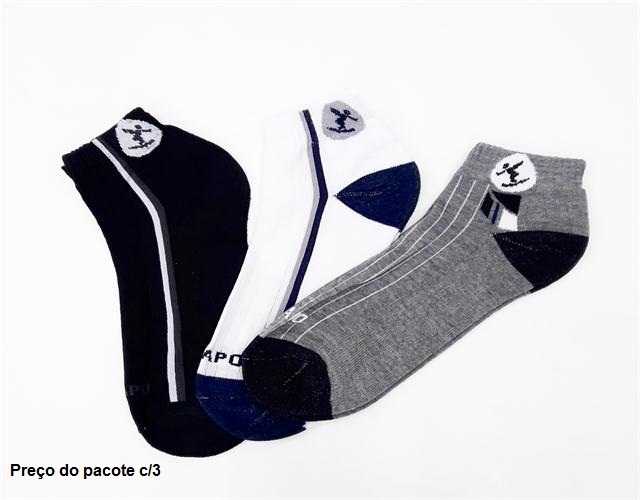 Meia Byfiapo Ad Masc Alg Cano Curto (c/3)