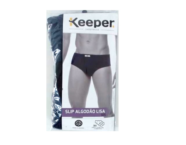 Cueca Keeper Adulto Algodão Lisa (c/3)