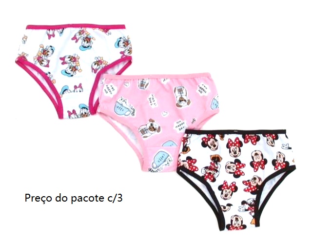 Calcinha Flordapaixao Inf Cotton Estamp (c/3)