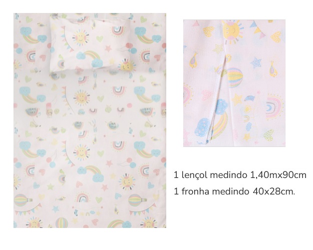 Jogo-berço Karinho Bebe Algodão Estampado 2pçs