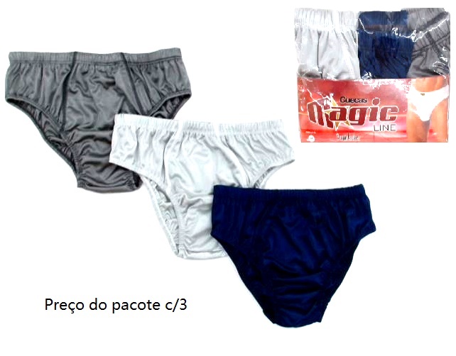Cueca Magic Adulto Lycrinha Lisa (c/3)