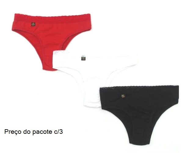 Tanga Missgirl Ad Microfibra Renda (c/3)