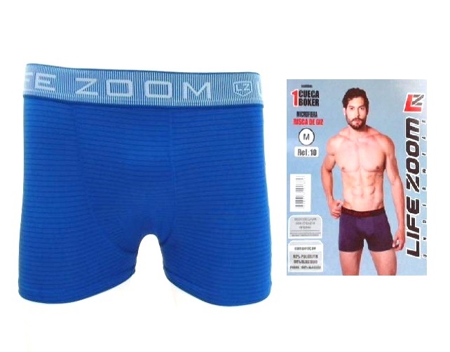 Cueca-boxer Lifezoom Ad Masc Microfibra Elástico