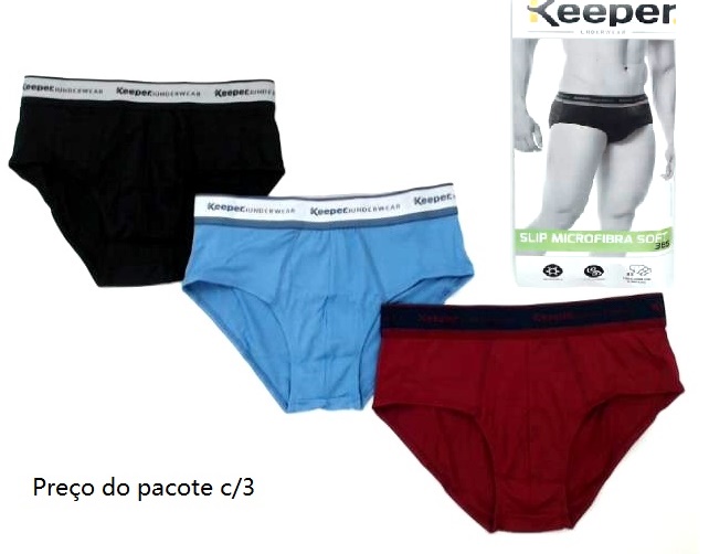 Cueca Keeper Adulto Microfibra Elástico Personalizado (c/3)