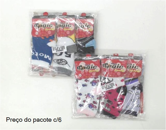 Meia Magic Juv Unissex Alg (c/6)