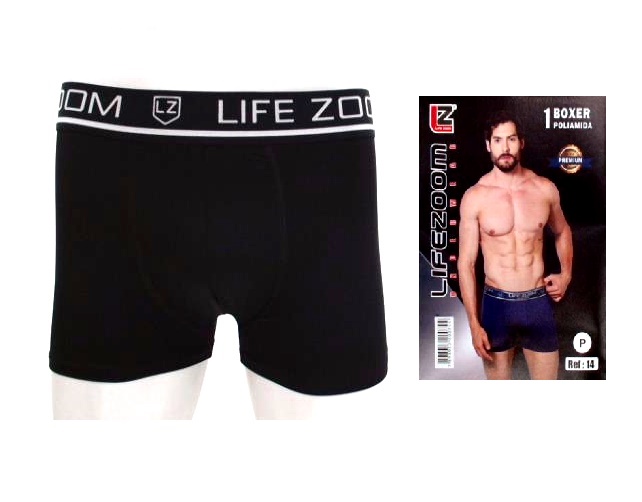 Cueca-boxer Lifezoom Ad Masc Poliamida Elas Pers