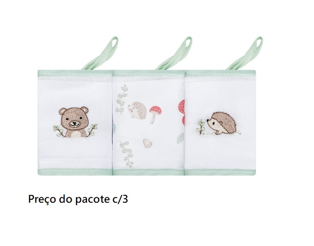 Toalha-boca Papi Bebe Fralda (c/3)