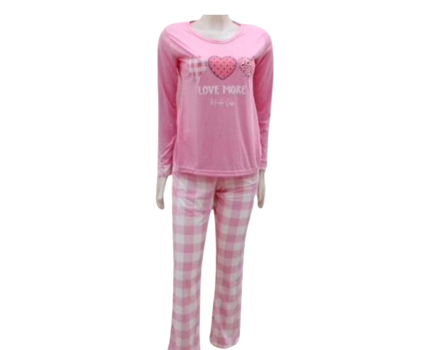 Pijama Jucatel Adulto Feminina Manga Longa Malha Pv
