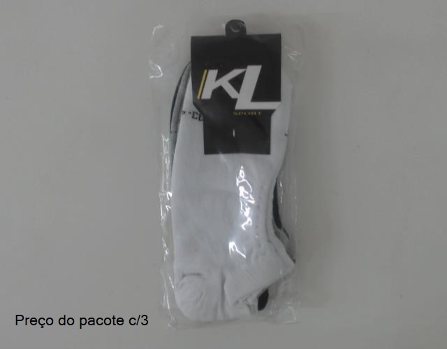 Meia Kl Ad Masc Alg Sapatilha Invisível (c/3)