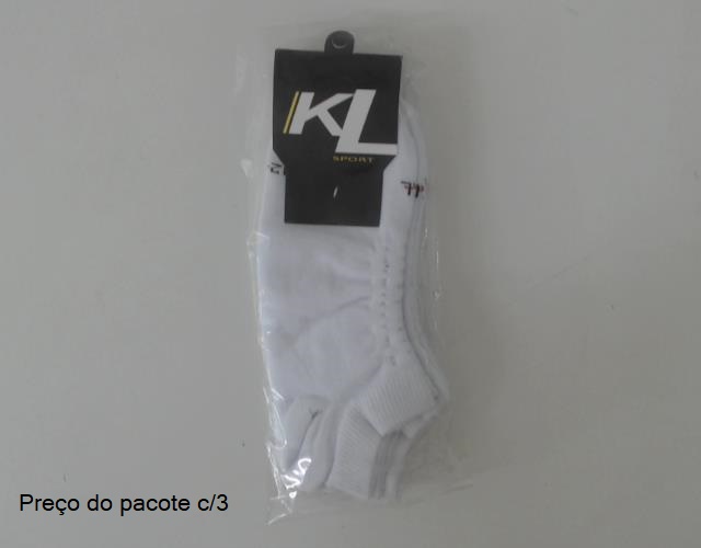 Meia Kl Ad Masc Alg Sapatilha Invisível (c/3)