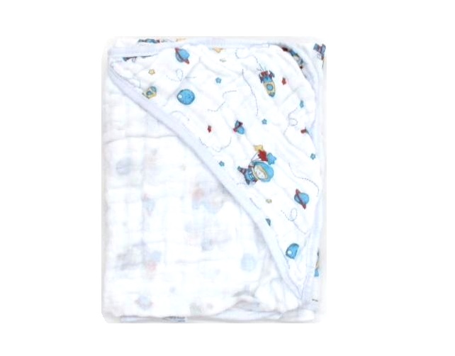 Toalha-fralda Minasrey Bebe Masculina Algodão Dupla Capuz
