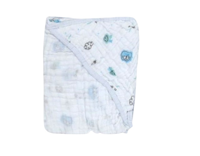 Toalha-fralda Minasrey Bebe Masculina Algodão Dupla Capuz