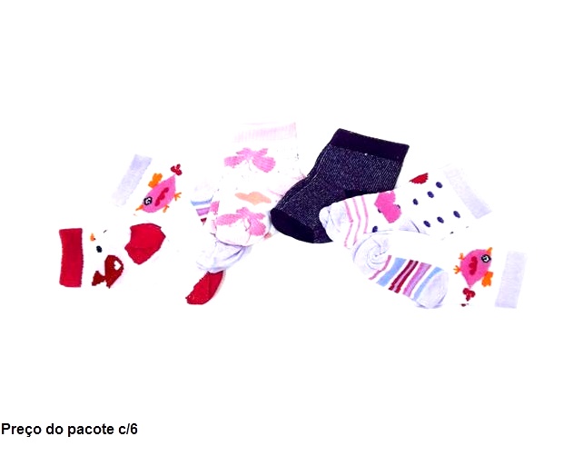 Meia Magic Bebe Unissex Alg Soquete (c/6)