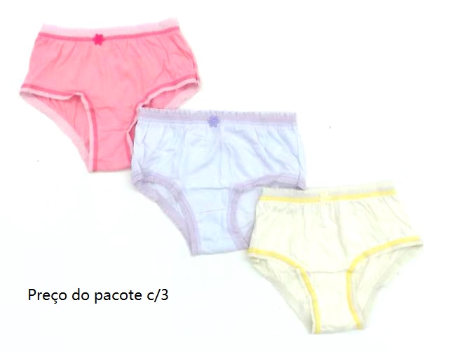 Calcinha Kellynha Juv Alg Renda (c/3)