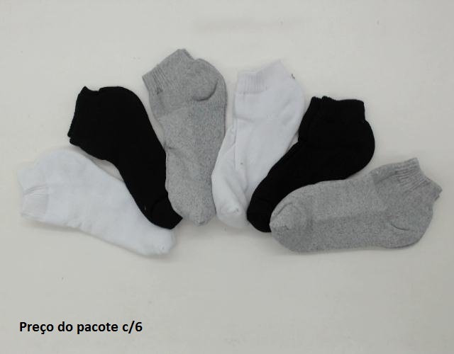 Meia Unic Ad Masc Alg Sapatilha 39/43 (c/6)