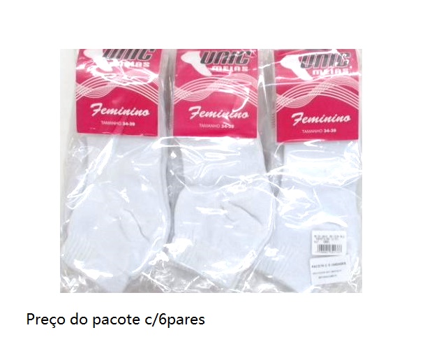 Meia Unic Ad Fem Alg Sapatilha (c/6)