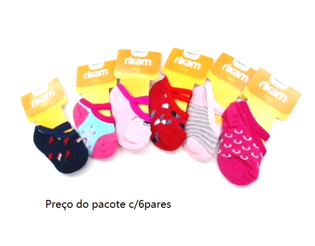 Meia Rikam Bebe Fem Alg Sapatilha (c/6)