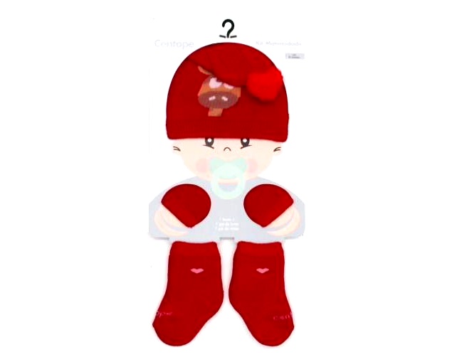Kit-bebe Centopé Bebe Alg (meia+luva+touca) 3pçs