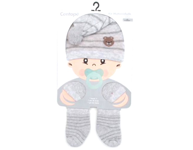 Kit-bebe Centopé Bebe Alg (meia+luva+touca) 3pçs