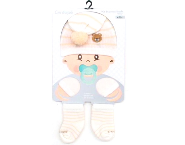 Kit-bebe Centopé Bebe Alg (meia+luva+touca) 3pçs