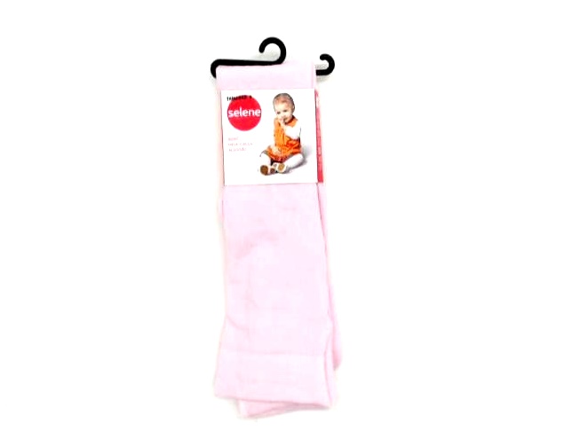 Meia-calça Selene Bebe Algodão Lisa - Rosa.826