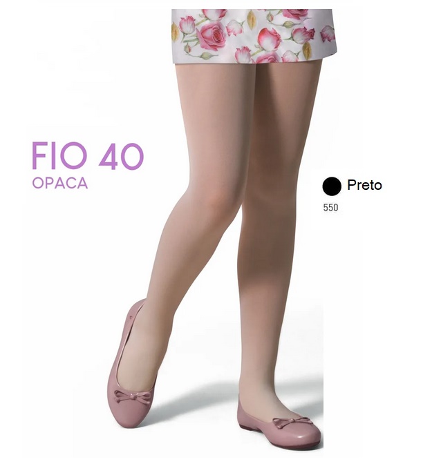 Meia-calça Selene Inf Opaca Fio 40 Preto
