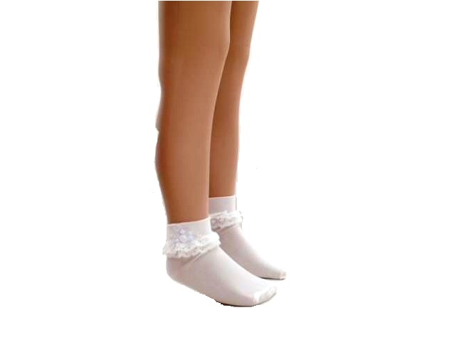 Meia Brando Bebe Fem Poliamida Renda