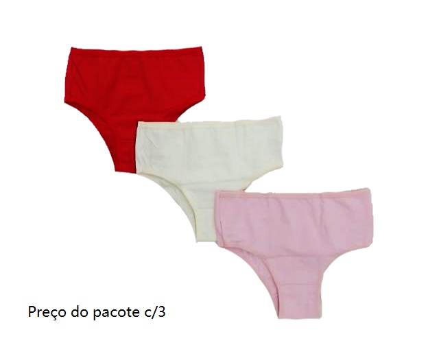 Calcinha Kellynha Inf Cotton Lisa (c/3)