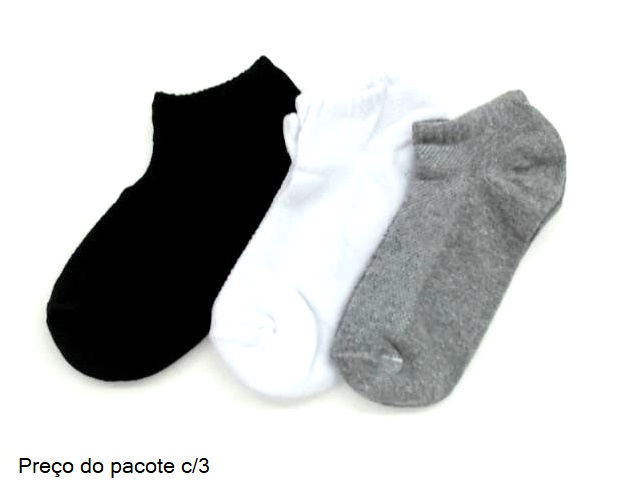 Meia Byfiapo Ad Masc Alg Sapatilha (c/3)