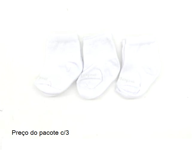 Meia Centopé Recém-nascido Unissex Alg (c/3)