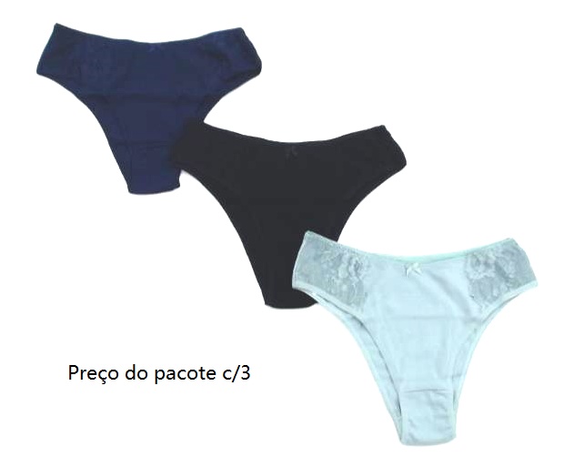 Tangão Liv Ad Exg Cotton Renda (c/3)