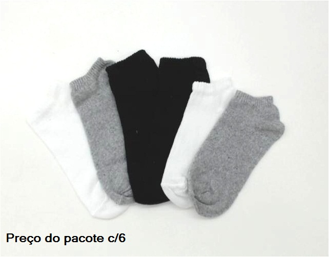 Meia Unic Ad Masc Alg Sapatilha (c/6)