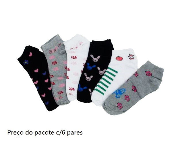Meia Unic Ad Fem Soquete (c/6)