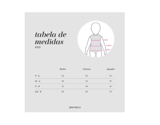 Top Zeerucci Infantil Alça Poliamida S/ Costura