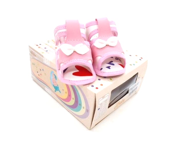 Sandália Bimbo Bebe Fem Courino Velcro
