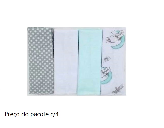 Toalha-boca Karinho Bebe Alg Sortida (c/4)